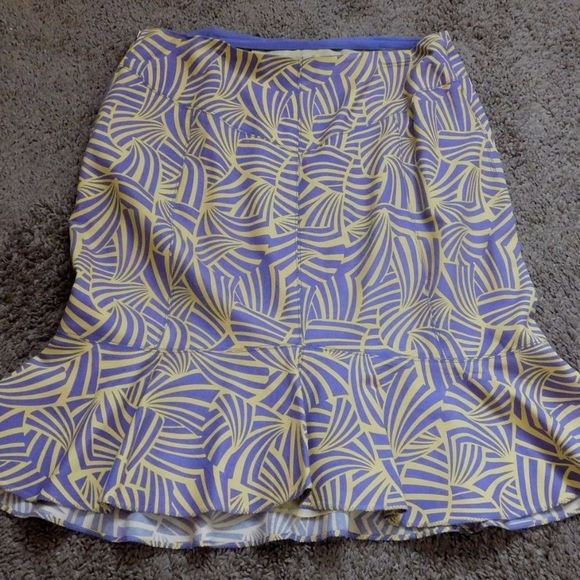 Marc Jacobs Yellow Purple Silk Runway Skirt sz 10 - Picture 3 of 6